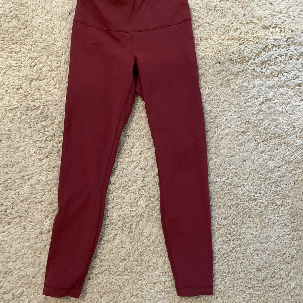 Maroon 3/4 length Leggings